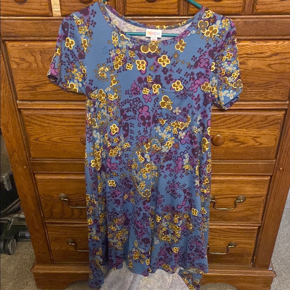 Floral Blue and Purple Dress